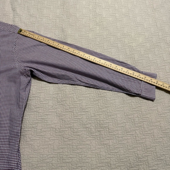 Michael Kors Men's Dress Shirt Check Slim Tall Long Sleeve 18.5 36/37 - Picture 5 of 8